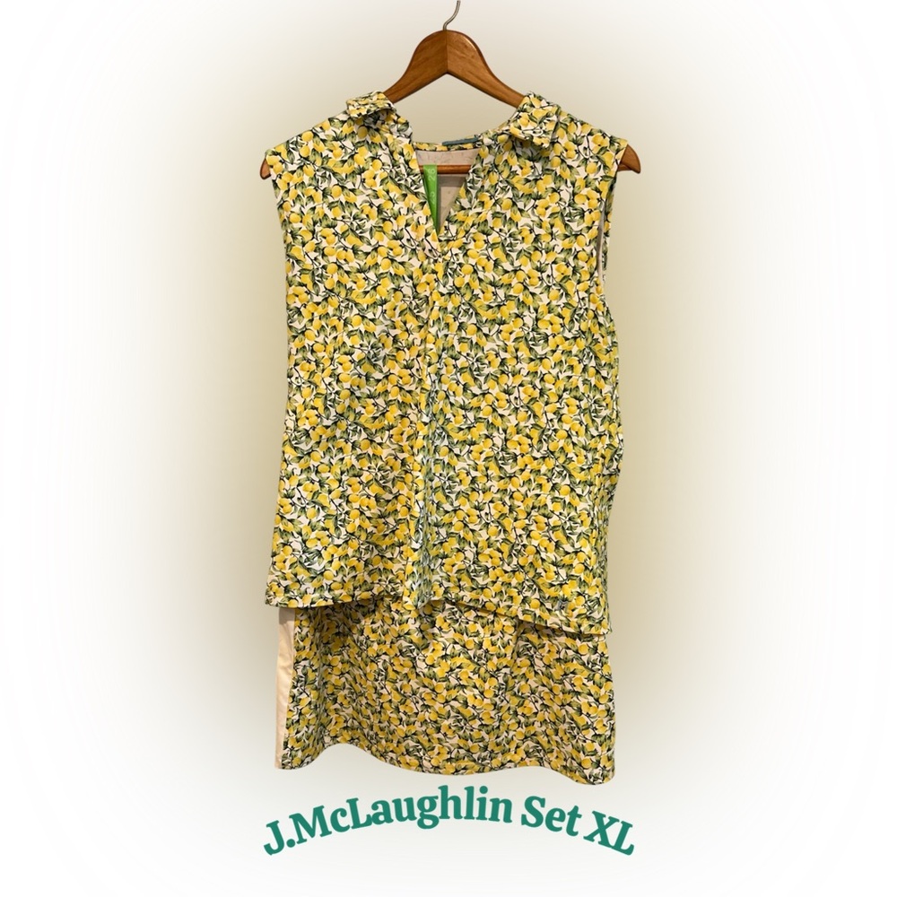 J. McLaughlin Yellow Floral Set